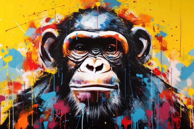 Pop Art Monkey by ARTemberaubend