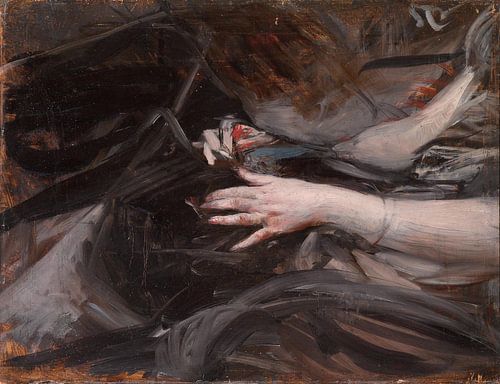 Damenhände beim Nähen, Giovanni Boldini