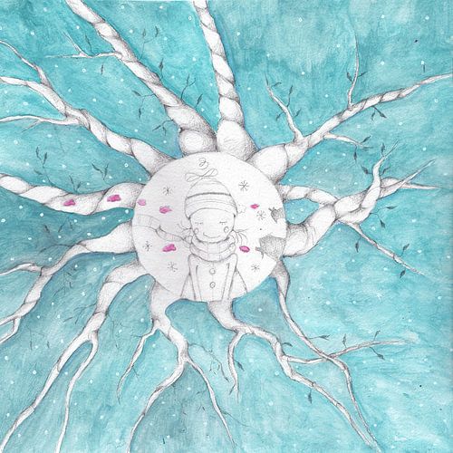 Boomhut in de winter