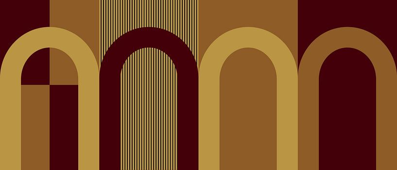 Modern arch abstraction in Scandinavian colours by Mad Dog Art