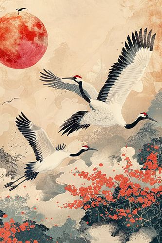 Grues japonaises
