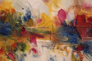 Colourful abstract painting - Expressive oil painting