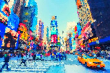 New York City  Quadrat Game Pop Art von Felix von Altersheim