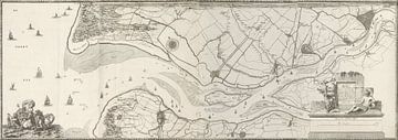 Carte de la Meuse de Rotterdam à la mer du Nord, Joost van Geel