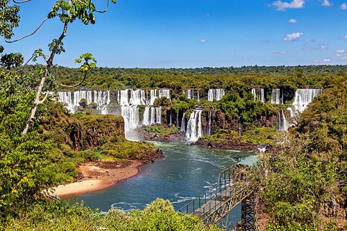 The Iguazu Falls between Argentina and Brazil