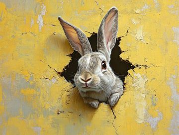 Haas | Curious Eyes Amidst Yellow van OMG Art
