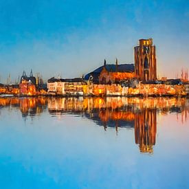 Vue de Dordrecht sur Ilya Korzelius