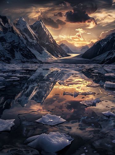 Ice crystals in sunlight