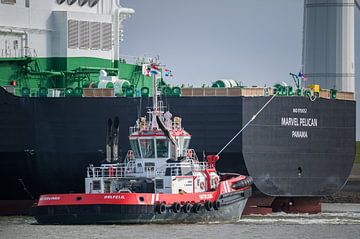 Sleepboot Waterlines met Marvel Pelican van Jan Georg Meijer