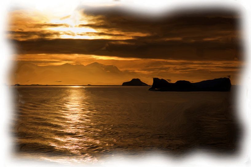 Antarktischer Sonnenuntergang von Maurice Dawson