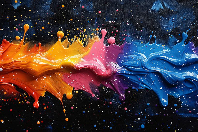 Abstract kleurenexplosie van Art & Soul Creations