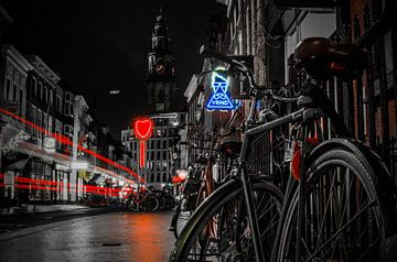 Oosterstraat Groningen by night. van Dennis Hofman