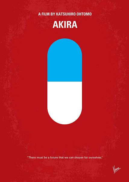 Nr144 Mein AKIRA Minimal-Filmplakat von Chungkong Art
