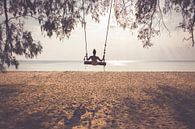 Woman swinging on the Beach - Koh Rong Samloem by WvH thumbnail