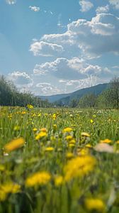 Blumen mit Himmel