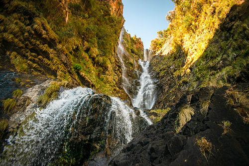 A waterfall from below in South Africa