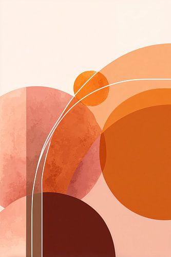 Warm Abstract in Terracotta no.1