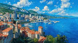 Das künstlerische Panorama von Monaco von TheXclusive Art