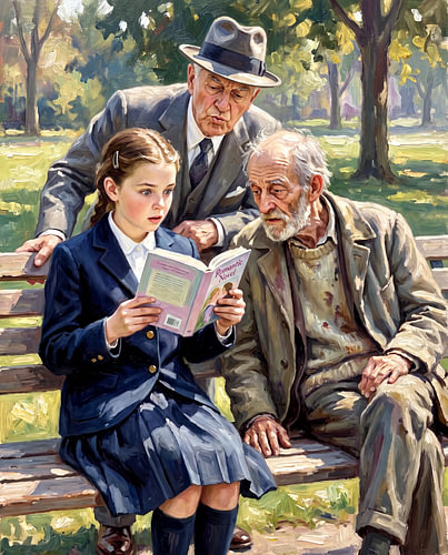 Curiosity on a Park Bench by Jan Keteleer