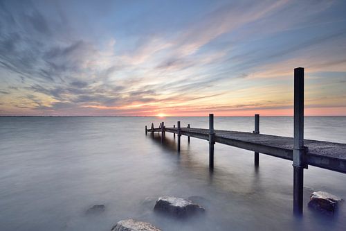 Steiger bij zonsopkomst