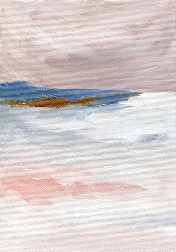 Zachte pasteltinten en gestructureerde penseelstreken