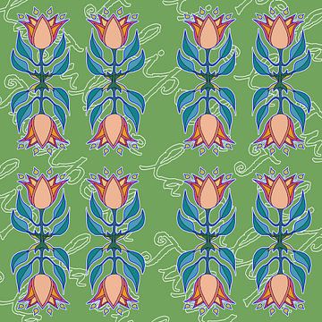 Tulips and in the french text - la tulipe - by IYAAN