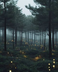 Romantisches Licht im Wald