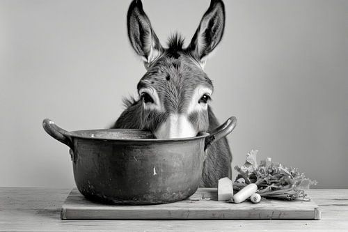 Donkey in the kitchen