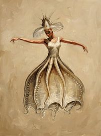 Squid Dancer. Vintage surrealism by HUGO