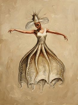 Squid Dancer. Vintage-Surrealismus