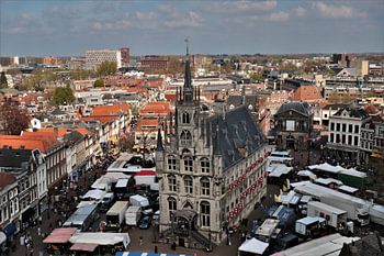 Gouda town hall from above