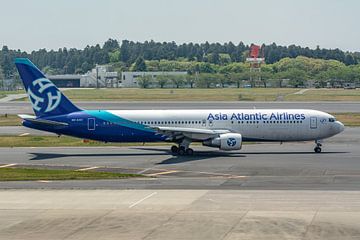 Een Boeing 767-300 van de Thaise chartermaatschappij Asia Atlantic Airlines.