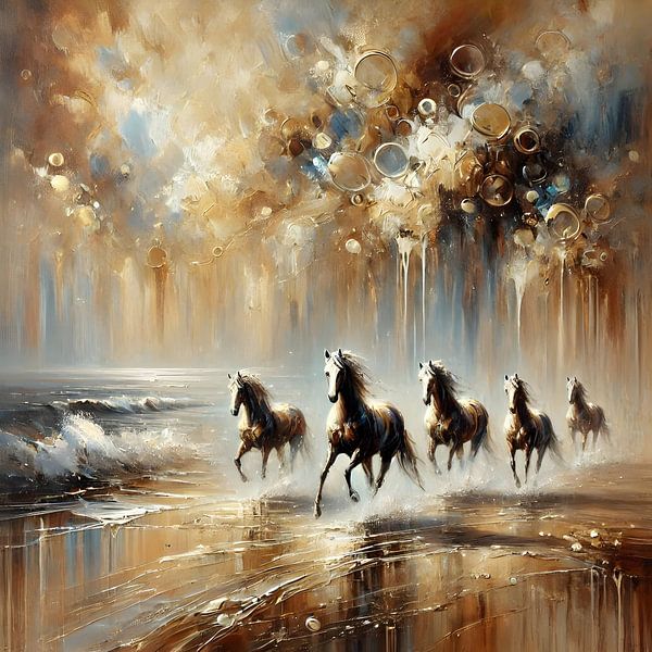 Pferd Strand von FoXo Art