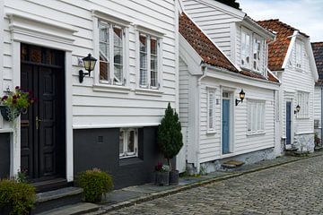 Häuseransicht in der Altstadt von Stavanger von Anja B. Schäfer