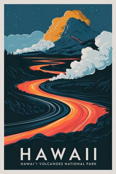 Hawaii Vintage Travel Poster von Poster Art Shop