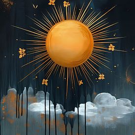 Hemelse zon en wolken van Olga Wildrose