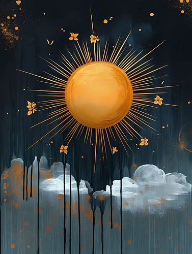 Himmlische Sonne und Wolken