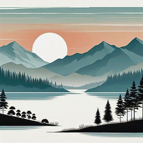 Beschauliche östliche Landschaft. Japandi ( 3 )