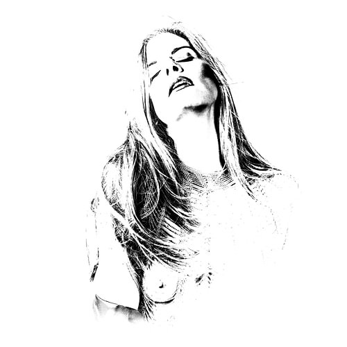 Photo d'un modèle féminin avec un effet Hogh Key pour un rendu artistique
