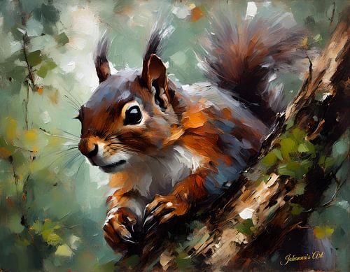 Wilde dieren - Geabstraheerd surrealisme - Eekhoorn 3