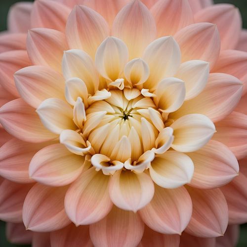 Dahlia in peach tones