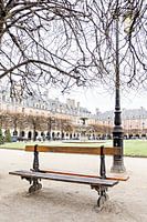 Bench at Place des Vosges, Paris, France Travel Photography
