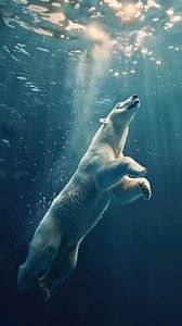 Eisbär in der Tiefe