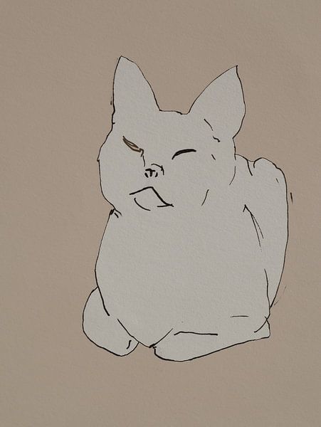 Sketch of a cat by Paul Nieuwendijk