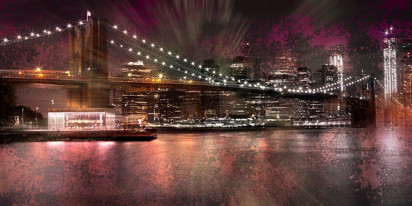 City-Art Brooklyn Bridge von Melanie Viola