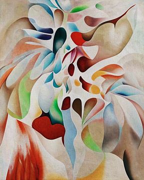 Abstracte bladeren van Jan Keteleer (JanKé): Een reis voorbij het canvas
