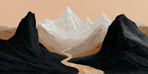 Berglandschaft in Erdtönen