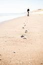 Footsteps on the beach by Christel Verschuren thumbnail