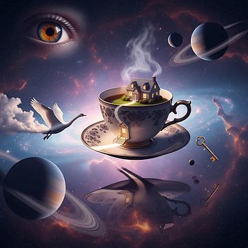 Geflüster zwischen Träumen und Wirklichkeit von Aden Pink Galerry