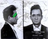 Motiv Porträt Johnny Cash - Blurred Game - Mugshot von Felix von Altersheim Miniaturansicht